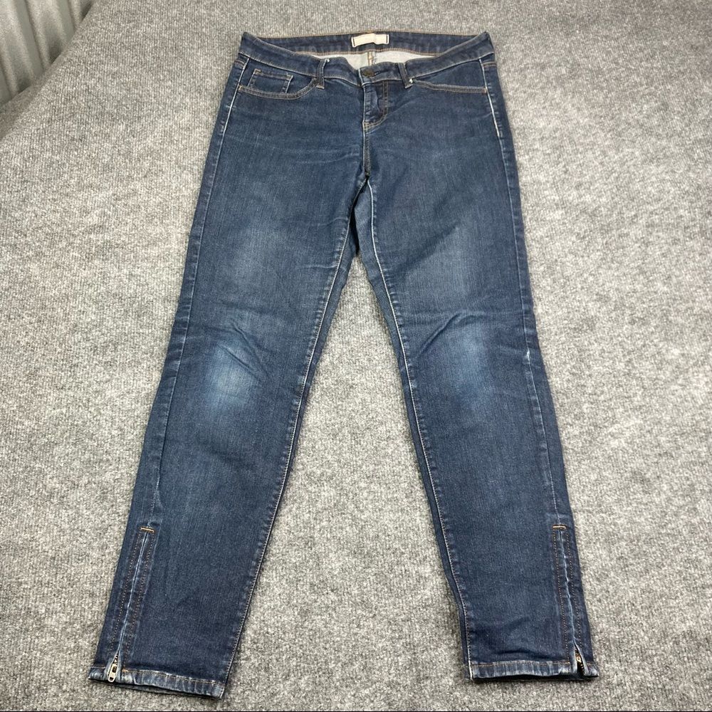 Uniqlo‎ Jeans Womens Size 28 Blue Skinny Tapered Ankle Zip Stretch Denim Pants